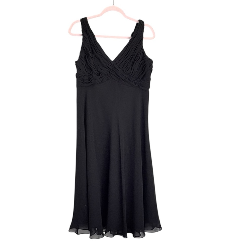 Jones Wear Black Chiffon Dress, NWT, size 14